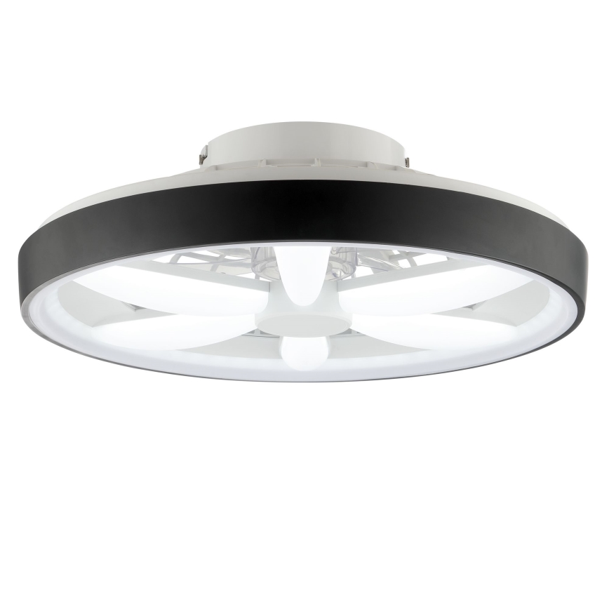 Brilliant - LED RGBW Pritemdomas lubinis ventiliatorius su šviestuvu GAIANO LED/48W/230V 2700-6500K juoda + nuotolinio valdymo pultas