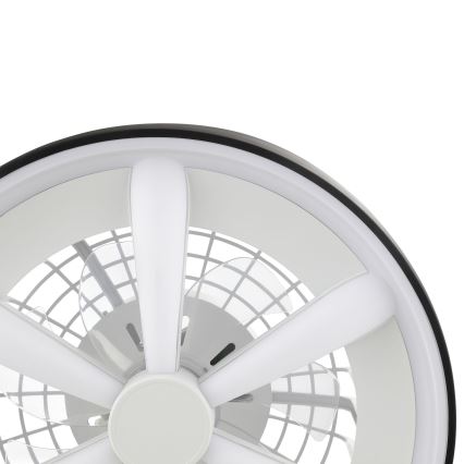 Brilliant - LED RGBW Pritemdomas lubinis ventiliatorius su šviestuvu GAIANO LED/48W/230V 2700-6500K juoda + nuotolinio valdymo pultas