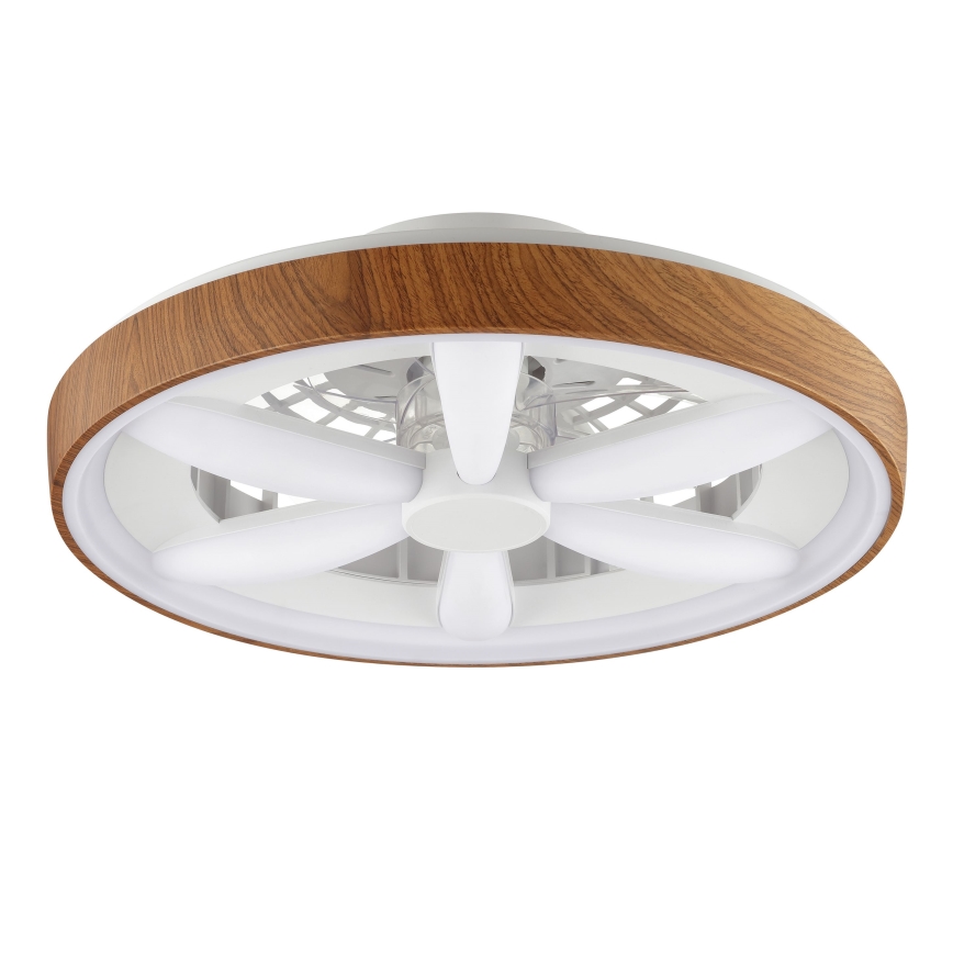 Brilliant - LED RGBW Pritemdomas lubinis ventiliatorius GAIANO LED/24W/230V 2700-6500K diametras 48 cm ruda + nuotolinio valdymo pultas