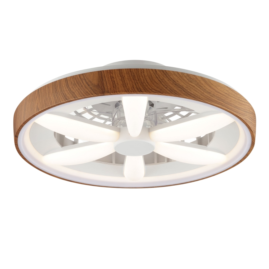 Brilliant - LED RGBW Pritemdomas lubinis ventiliatorius GAIANO LED/24W/230V 2700-6500K diametras 48 cm ruda + nuotolinio valdymo pultas