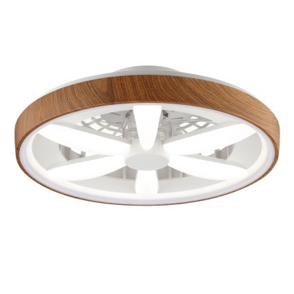 Brilliant - LED RGBW Pritemdomas lubinis ventiliatorius GAIANO LED/24W/230V 2700-6500K diametras 48 cm ruda + nuotolinio valdymo pultas