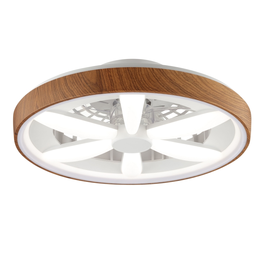 Brilliant - LED RGBW Pritemdomas lubinis ventiliatorius GAIANO LED/24W/230V 2700-6500K diametras 48 cm ruda + nuotolinio valdymo pultas