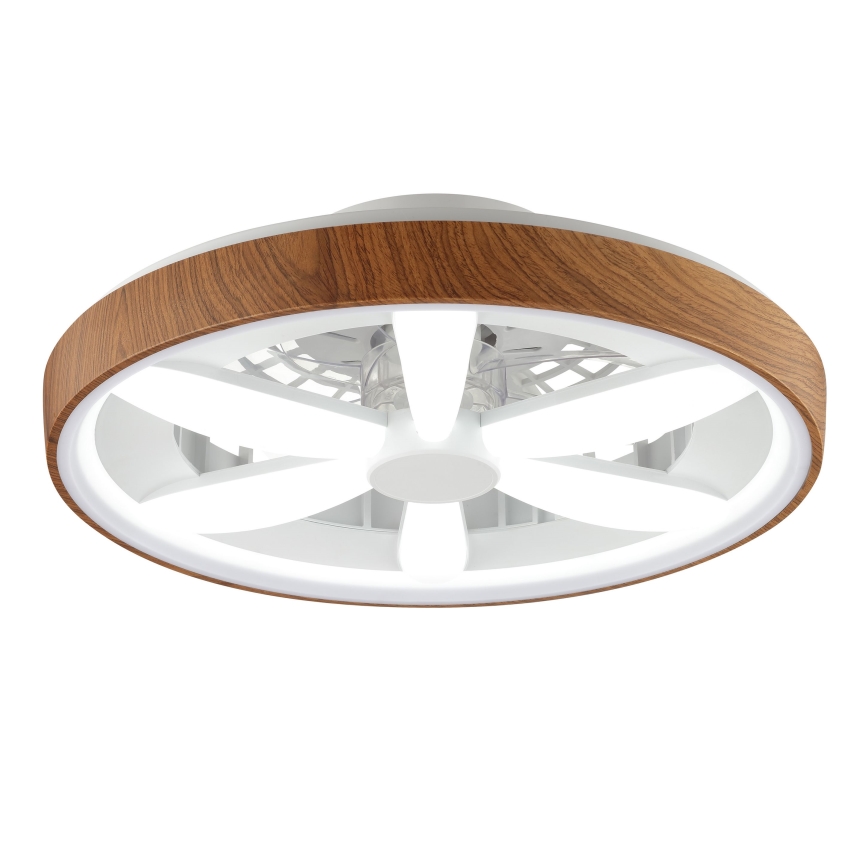 Brilliant - LED RGBW Pritemdomas lubinis ventiliatorius GAIANO LED/24W/230V 2700-6500K diametras 48 cm ruda + nuotolinio valdymo pultas
