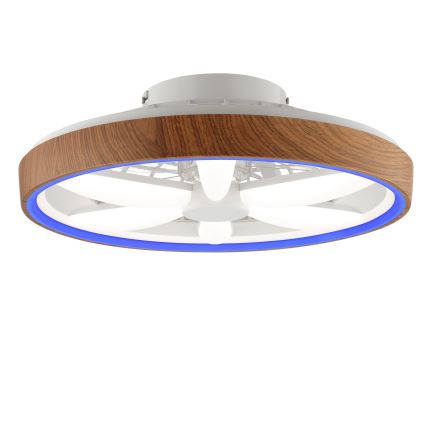 Brilliant - LED RGBW Pritemdomas lubinis ventiliatorius GAIANO LED/24W/230V 2700-6500K diametras 48 cm ruda + nuotolinio valdymo pultas