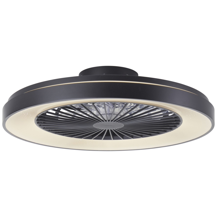 Brilliant - LED RGBW Pritemdomas lubinis ventiliatorius MAZZARO LED/24W/230V 3000-6500K diametras 58 cm juoda + nuotolinio valdymo pultas