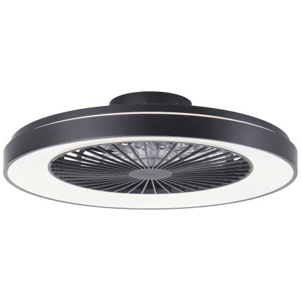 Brilliant - LED RGBW Pritemdomas lubinis ventiliatorius MAZZARO LED/24W/230V 3000-6500K diametras 58 cm juoda + nuotolinio valdymo pultas