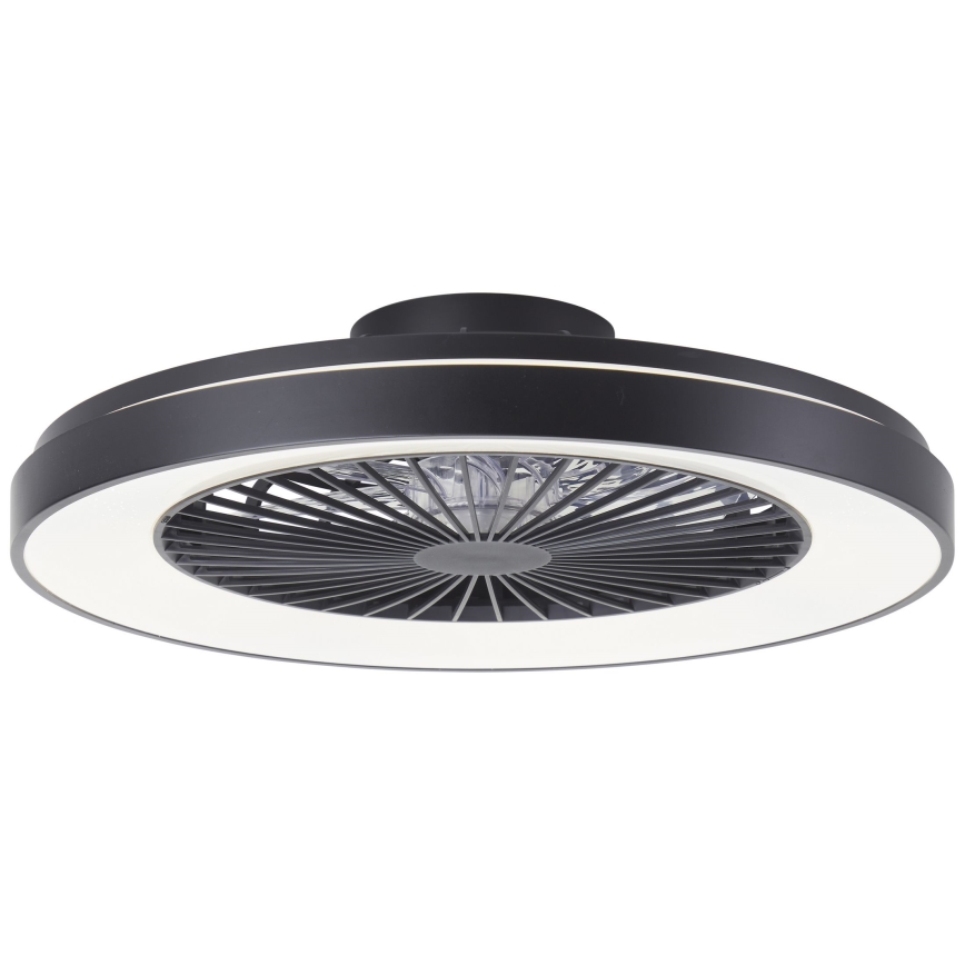 Brilliant - LED RGBW Pritemdomas lubinis ventiliatorius MAZZARO LED/24W/230V 3000-6500K diametras 58 cm juoda + nuotolinio valdymo pultas