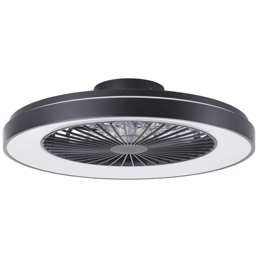 Brilliant - LED RGBW Pritemdomas lubinis ventiliatorius MAZZARO LED/24W/230V 3000-6500K diametras 58 cm juoda + nuotolinio valdymo pultas
