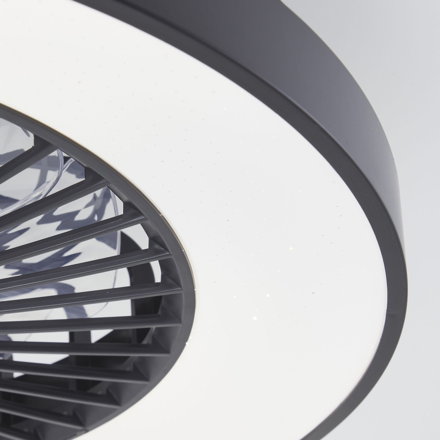 Brilliant - LED RGBW Pritemdomas lubinis ventiliatorius MAZZARO LED/24W/230V 3000-6500K diametras 58 cm juoda + nuotolinio valdymo pultas