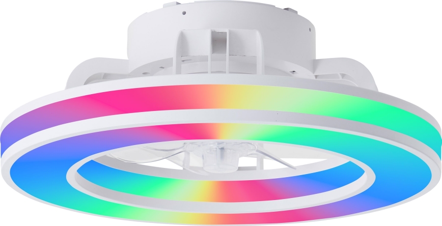 Brilliant - LED RGBW Pritemdomas lubinis ventiliatorius MONDELLO LED/26W/230V 2700-6500K diametras 41,5 cm balta + nuotolinio valdymo pultas