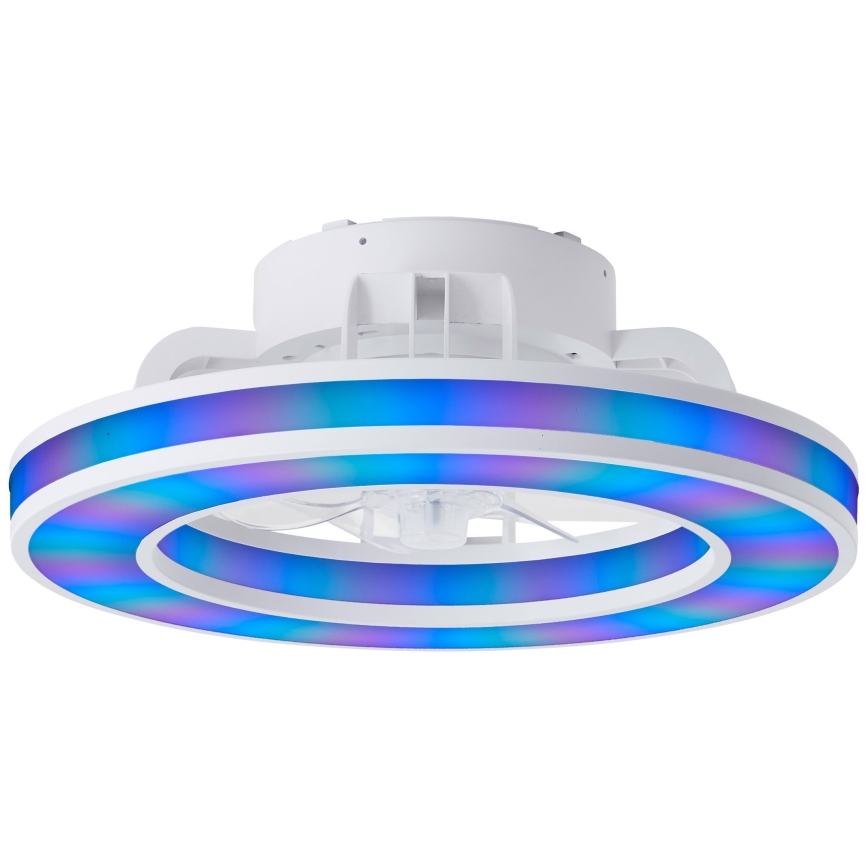 Brilliant - LED RGBW Pritemdomas lubinis ventiliatorius MONDELLO LED/26W/230V 2700-6500K diametras 41,5 cm balta + nuotolinio valdymo pultas