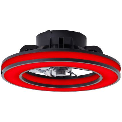Brilliant - LED RGBW Pritemdomas lubinis ventiliatorius MONDELLO LED/26W/230V 2700-6500K diametras 41 cm juoda + nuotolinio valdymo pultas