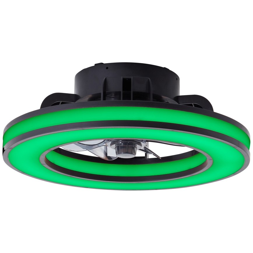 Brilliant - LED RGBW Pritemdomas lubinis ventiliatorius MONDELLO LED/26W/230V 2700-6500K diametras 41 cm juoda + nuotolinio valdymo pultas