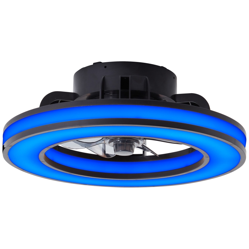 Brilliant - LED RGBW Pritemdomas lubinis ventiliatorius MONDELLO LED/26W/230V 2700-6500K diametras 41 cm juoda + nuotolinio valdymo pultas
