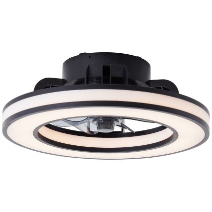 Brilliant - LED RGBW Pritemdomas lubinis ventiliatorius MONDELLO LED/26W/230V 2700-6500K diametras 41 cm juoda + nuotolinio valdymo pultas