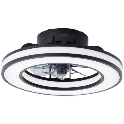Brilliant - LED RGBW Pritemdomas lubinis ventiliatorius MONDELLO LED/26W/230V 2700-6500K diametras 41 cm juoda + nuotolinio valdymo pultas