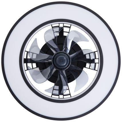 Brilliant - LED RGBW Pritemdomas lubinis ventiliatorius MONDELLO LED/26W/230V 2700-6500K diametras 41 cm juoda + nuotolinio valdymo pultas