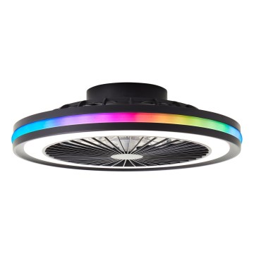 Brilliant - LED RGBW pritemdomas stropinis šviestuvas su ventiliatoriumi PALMERO LED/40W/230V 2700-6500K skersmuo 46,6 cm smėlinis + nuotolinis valdymas