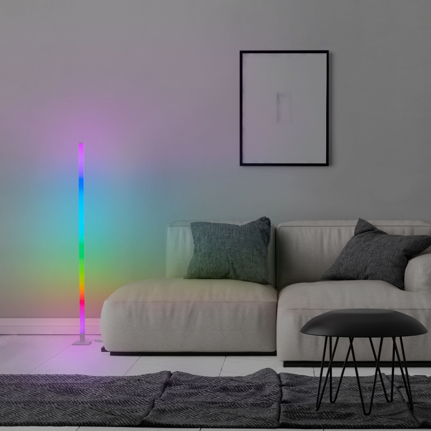 Brilliant - LED RGBW Pritemdomas toršeras NEELE LED/6,5W/230V balta + nuotolinio valdymo pultas