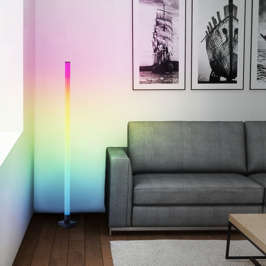 Brilliant - LED RGBW Pritemdomas toršeras NEELE LED/6,5W/230V juoda + nuotolinio valdymo pultas