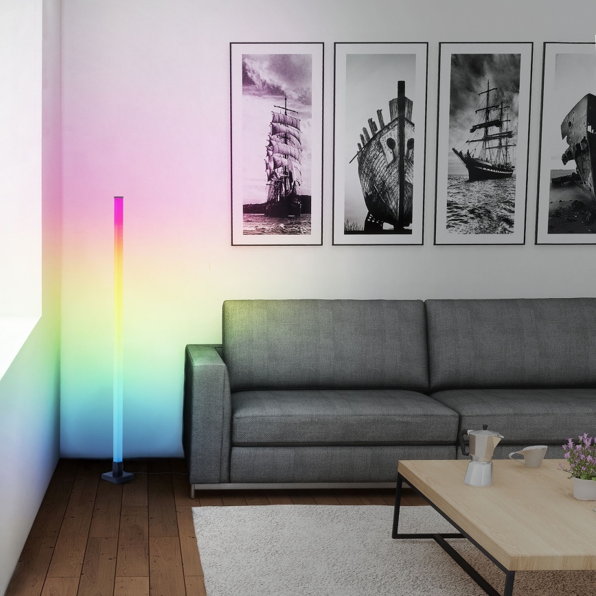 Brilliant - LED RGBW Pritemdomas toršeras NEELE LED/6,5W/230V juoda + nuotolinio valdymo pultas