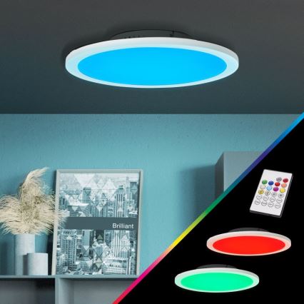 Brilliant - LED RGBW Reguliuojamas lubinis šviestuvas ABIE LED/24W/230V 2700-6500K + nuotolinio valdymo pultas