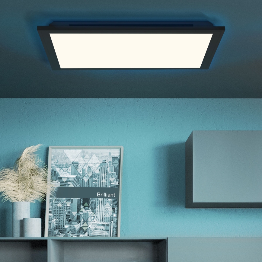 Brilliant - LED RGBW Reguliuojamas lubinis šviestuvas ALLIE LED/24W/230V 2700-6500K juoda + nuotolinio valdymo pultas
