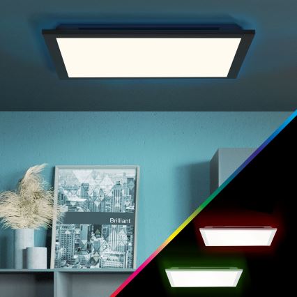Brilliant - LED RGBW Reguliuojamas lubinis šviestuvas ALLIE LED/24W/230V 2700-6500K juoda + nuotolinio valdymo pultas