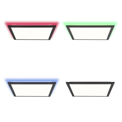 Brilliant - LED RGBW Reguliuojamas lubinis šviestuvas ALLIE LED/24W/230V 2700-6500K juoda + nuotolinio valdymo pultas