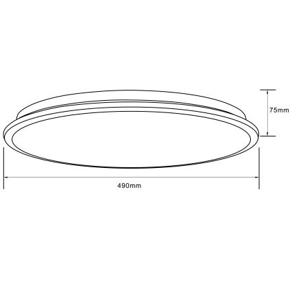 Brilliant - LED RGBW Reguliuojamas lubinis šviestuvas HEIDA LED/30W/230V 3000-6500K + nuotolinio valdymo pultas