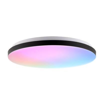 Brilliant - LED RGBW Reguliuojamas lubinis šviestuvas LIVIO LED/20W/230V 3000-6500K diametras 49 cm juoda + nuotolinio valdymo pultas