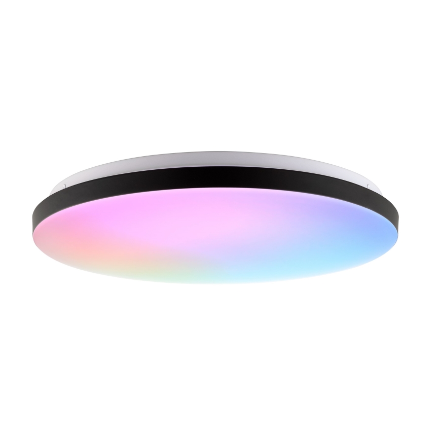 Brilliant - LED RGBW Reguliuojamas lubinis šviestuvas LIVIO LED/20W/230V 3000-6500K diametras 49 cm juoda + nuotolinio valdymo pultas