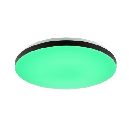 Brilliant - LED RGBW Reguliuojamas lubinis šviestuvas LIVIO LED/20W/230V 3000-6500K diametras 49 cm juoda + nuotolinio valdymo pultas