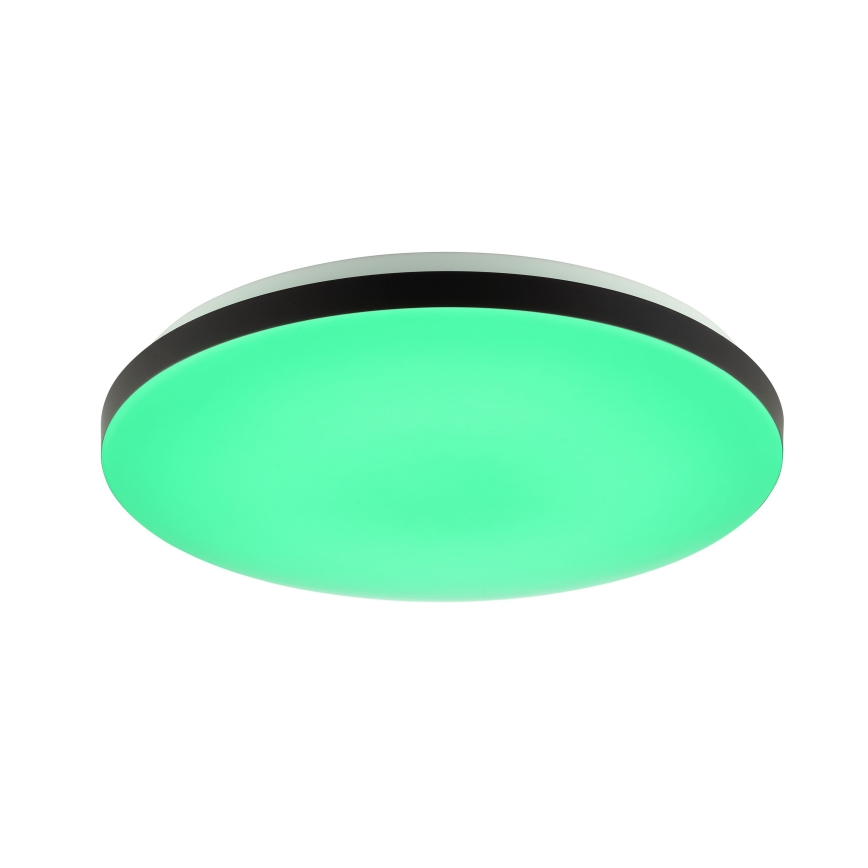 Brilliant - LED RGBW Reguliuojamas lubinis šviestuvas LIVIO LED/20W/230V 3000-6500K diametras 49 cm juoda + nuotolinio valdymo pultas