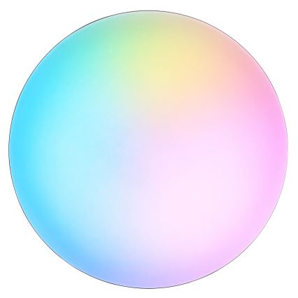 Brilliant - LED RGBW Reguliuojamas lubinis šviestuvas LIVIO LED/20W/230V 3000-6500K diametras 49 cm juoda + nuotolinio valdymo pultas