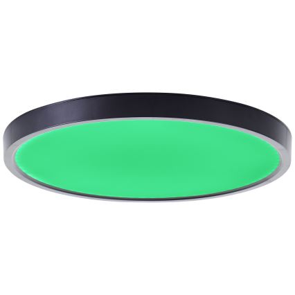 Brilliant - LED RGBW Reguliuojamas lubinis šviestuvas LOTTI LED/16W/230V 3000K diametras 30 cm juoda Wi-Fi Tuya + nuotolinio valdymo pultas