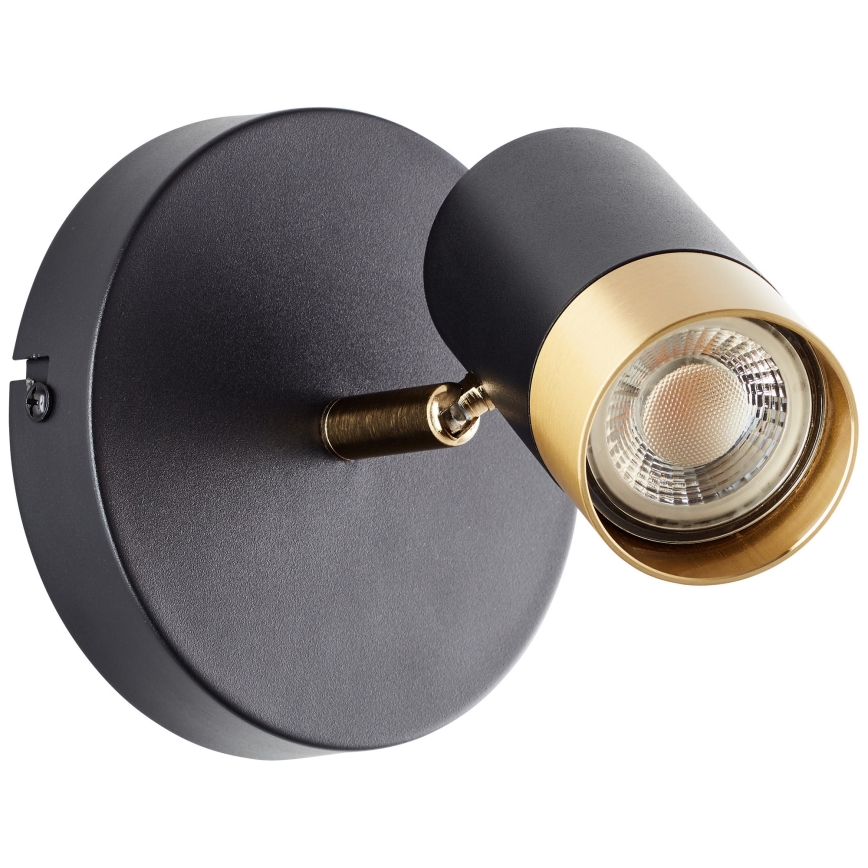 Brilliant - LED sieninis kryptinis šviestuvas VIGOLO 1xGU10/5W/230V juodas/auksinis