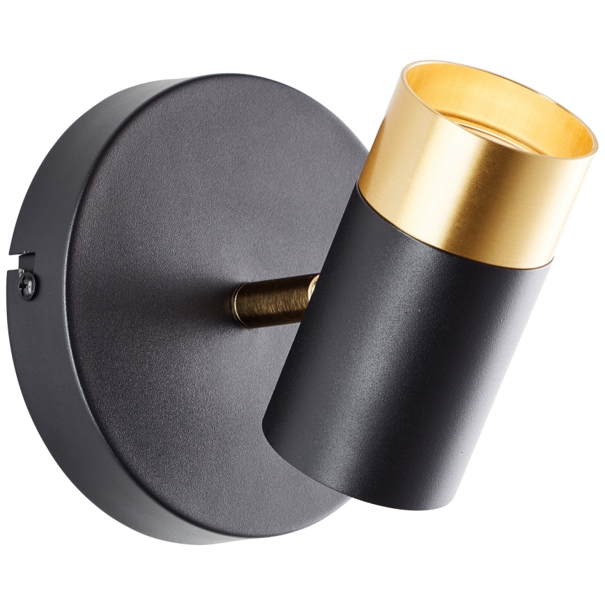 Brilliant - LED sieninis kryptinis šviestuvas VIGOLO 1xGU10/5W/230V juodas/auksinis