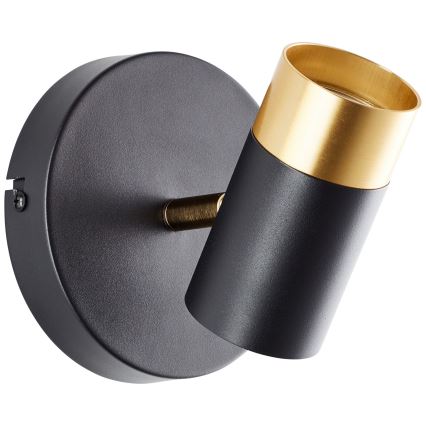 Brilliant - LED sieninis kryptinis šviestuvas VIGOLO 1xGU10/5W/230V juodas/auksinis