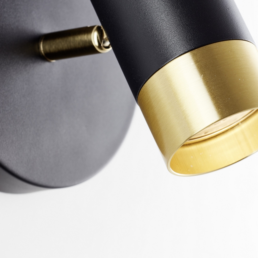 Brilliant - LED sieninis kryptinis šviestuvas VIGOLO 1xGU10/5W/230V juodas/auksinis