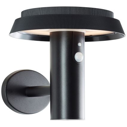 Brilliant - LED sieninis šviestuvas su jutikliu, įkraunamas saulės energija ALVERO LED/4W/3,7V IP44
