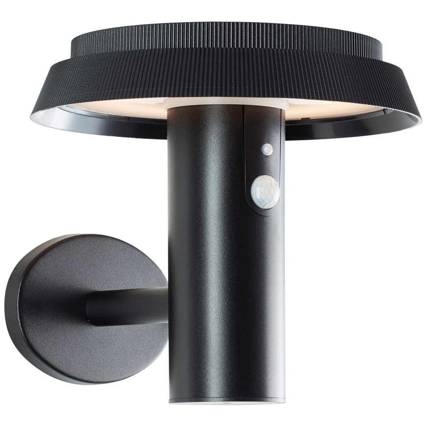 Brilliant - LED sieninis šviestuvas su jutikliu, įkraunamas saulės energija ALVERO LED/4W/3,7V IP44