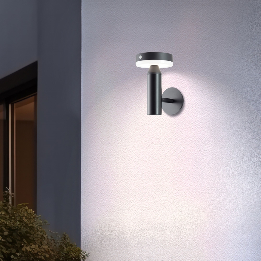 Brilliant - LED sieninis šviestuvas su jutikliu, įkraunamas saulės energija MAGUA LED/4W/3,7V 2000 mAh IP44