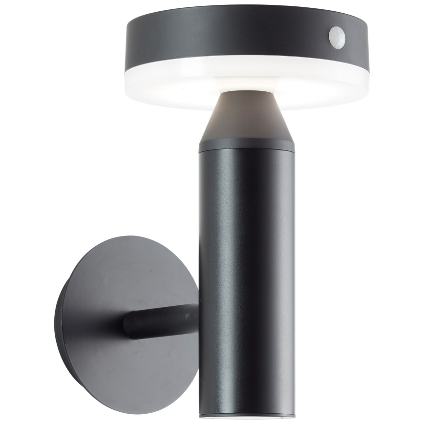 Brilliant - LED sieninis šviestuvas su jutikliu, įkraunamas saulės energija MAGUA LED/4W/3,7V 2000 mAh IP44