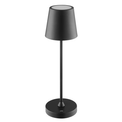 Brilliant - LED reguliuojama įkraunama jutiklinė lauko stalo lempa ELORA LED/2,5W/5V 2700K 2600 mAh IP44 juoda