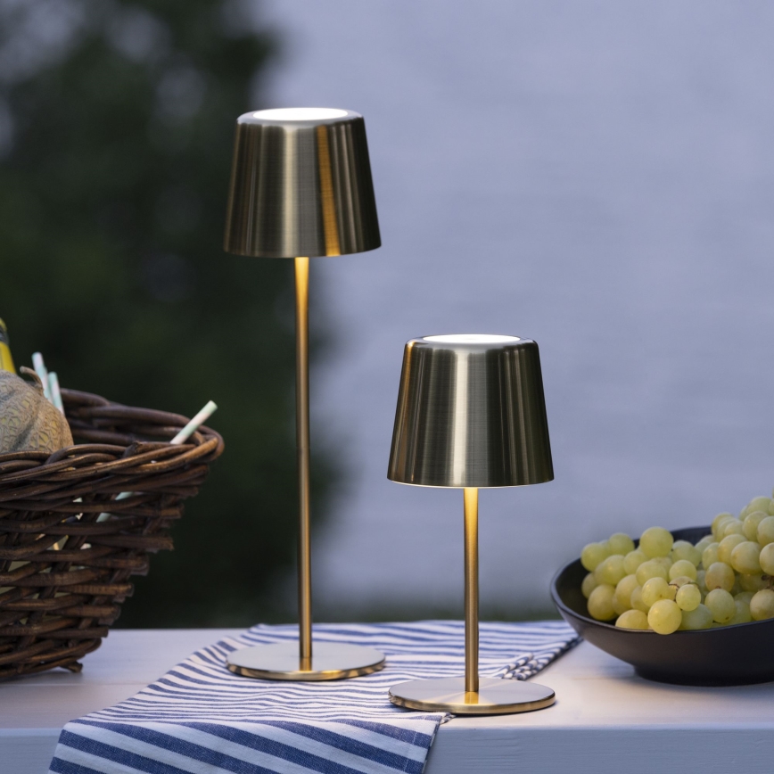 Brilliant - LED šviesos reguliavimas jutiklinė lauko lempa XAANA LED/4W/5V 3000/4000/6500K IP44 auksas