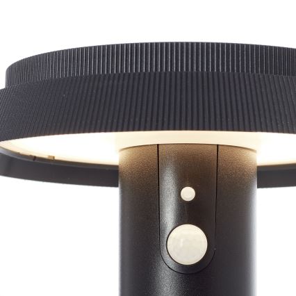 Brilliant - LED šviestuvas, įkraunamas saulės energija su jutikliu ALVERO LED/4W/3,7V 70 cm IP44 juoda