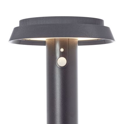 Brilliant - LED šviestuvas, įkraunamas saulės energija su jutikliu ALVERO LED/4W/3,7V 70 cm IP44 juoda