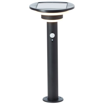 Brilliant - LED šviestuvas, įkraunamas saulės energija su jutikliu GARVINA LED/3W/3,7V 45 cm IP44 juoda