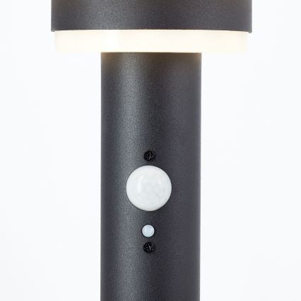 Brilliant - LED šviestuvas, įkraunamas saulės energija su jutikliu GARVINA LED/3W/3,7V 45 cm IP44 juoda